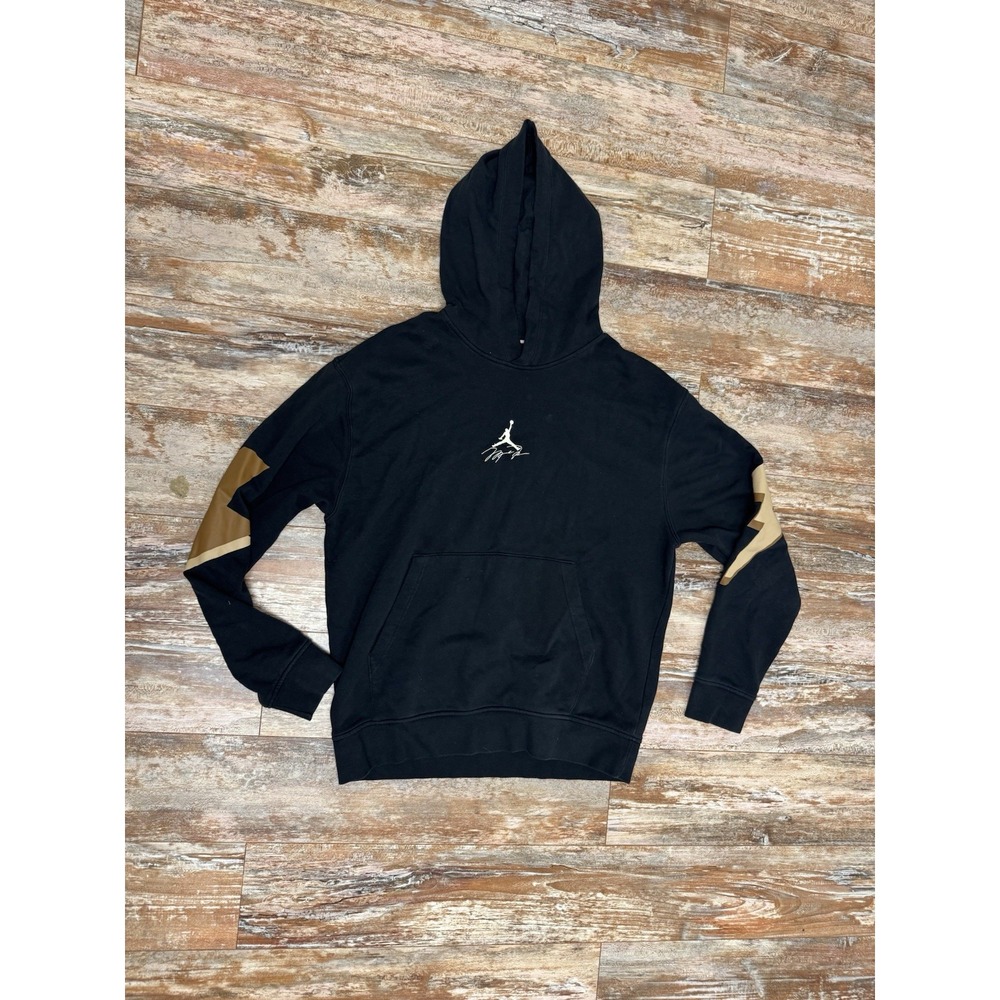 Mens Nike Air Jordan Center Logo Hoodie Size Large Jump Man Black